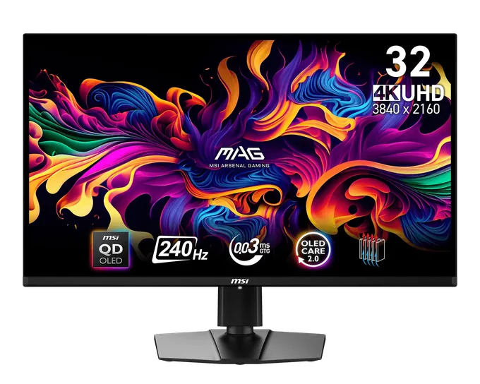 MSI MAG 321UPX QD-OLED — photo publiée par le fabricant ou vendeur