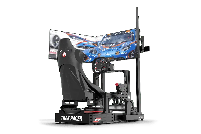 Freestanding Triple (3) Monitor Stand – Up to 45" Displays for Sim Racing, Flight Simulation & Truck Simulators — photo publiée par le fabricant ou vendeur