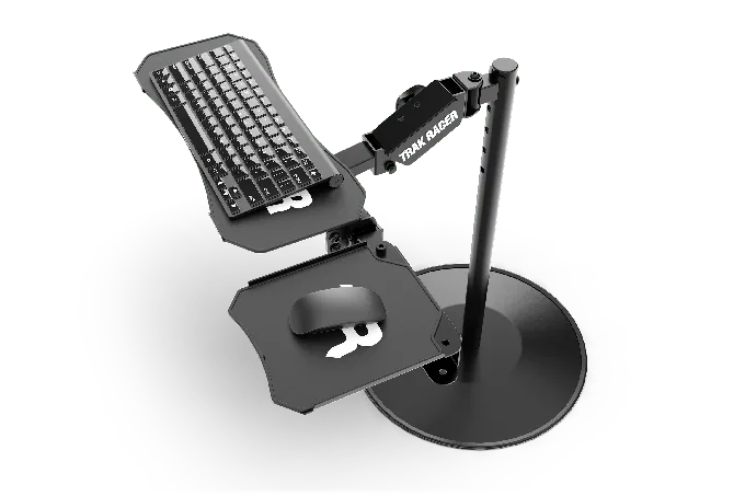 Free-Standing Adjustable Keyboard & Mouse Tray for Sim Racing & Flight Sim Cockpits — photo publiée par le fabricant ou vendeur