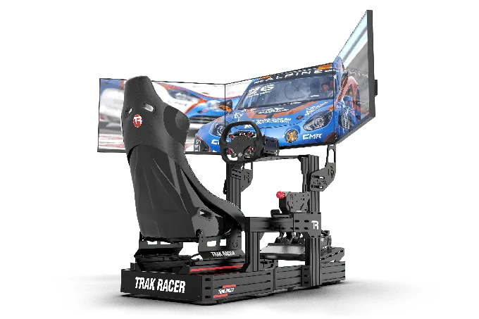 Cockpit-Mounted Triple (3) Monitor Stand – Up to 45" Displays for Sim Racing, Flight Simulation & Truck Simulators — photo publiée par le fabricant ou vendeur