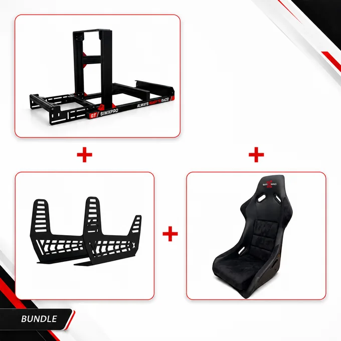 SimXPro GT + GT Bucket Seat + Seat Mounts — photo publiée par le fabricant ou vendeur