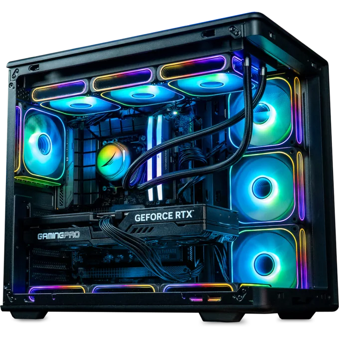 FlowUP PC Rainbow V2 GeForce RTX 5070 Ti — photo publiée par le fabricant ou vendeur