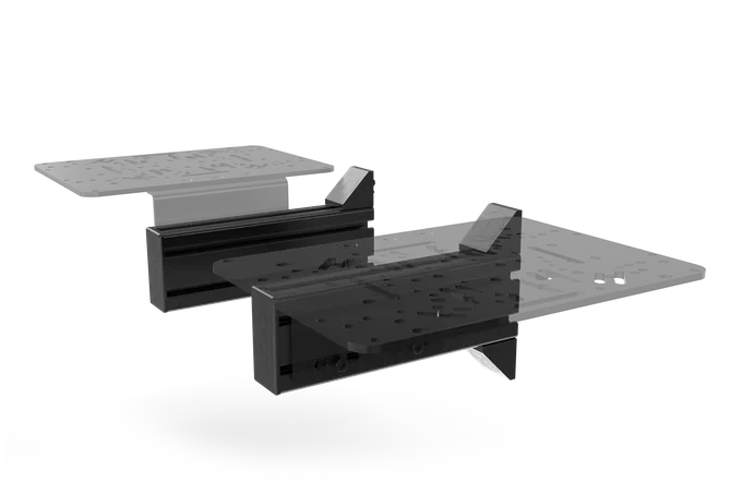 Set of 2 Universal Side Mount Supports — 240mm/9.45" (80x40mm / 3.15" x 1.57") for Sim Racing & Flight Sim Rigs — photo publiée par le fabricant ou vendeur