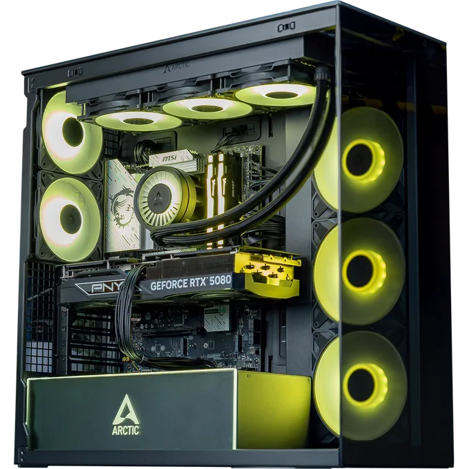 FlowUP PC Arctic GeForce RTX 5080 — photo publiée par le fabricant ou vendeur