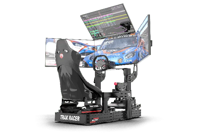 Cockpit-Mounted Quad (4) Monitor Stand – Up to 45" Displays for Sim Racing, Flight Simulation & Truck Simulators — photo publiée par le fabricant ou vendeur