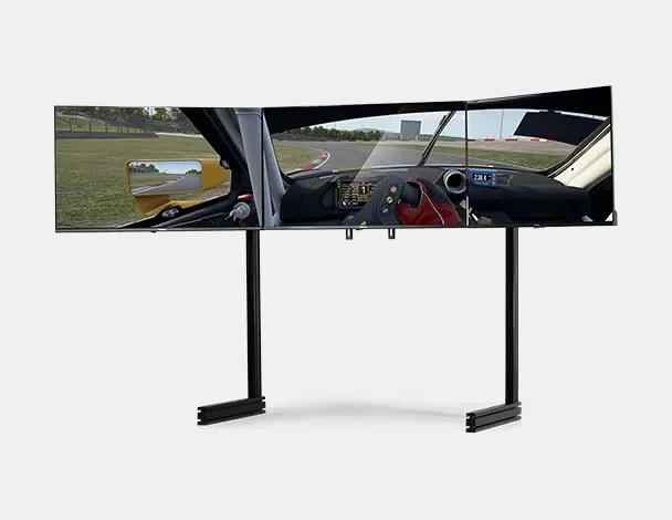 ELITE FREE STANDING TRIPLE MONITOR STAND- BLACK EDITION — photo publiée par le fabricant ou vendeur