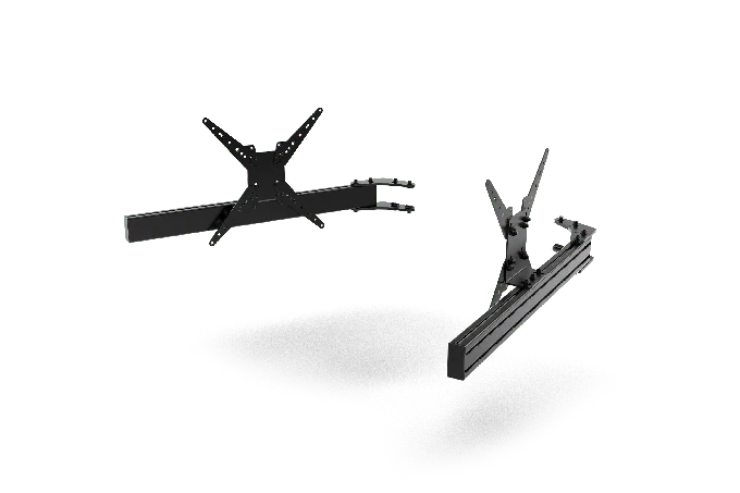 980mm/38.58" Add-On Triple Monitor Arms with VESA Mounts — Fits Monitors up to 55" — photo publiée par le fabricant ou vendeur
