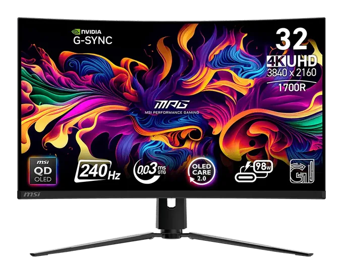 MSI MPG 321CURX QD-OLED — photo publiée par le fabricant ou vendeur