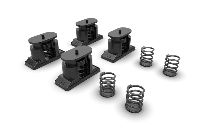 Adjustable Vibration Isolation Feet – Set of 4 with Medium & Hard Springs — photo publiée par le fabricant ou vendeur