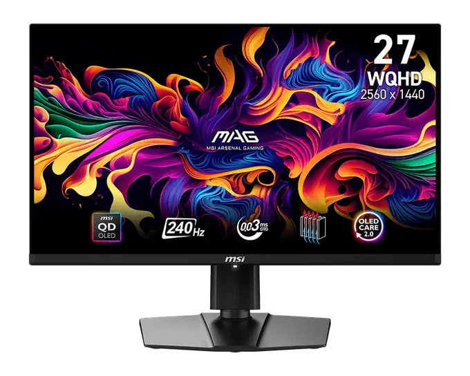 MSI MAG 271QPX QD-OLED E2 — photo publiée par le fabricant ou vendeur
