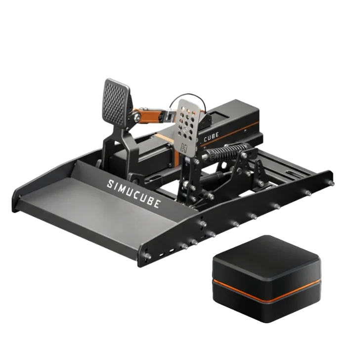 Simucube ActivePedal Ultimate + accélérateur Heusinkveld Ultimate+ + plaque + Link Hub — photographie du fabricant ou du vendeur